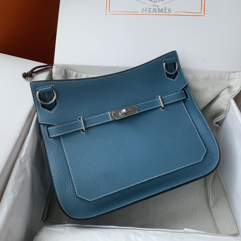 Hermes Taurillon Clemence Jypsiere 28 HJ28 Blue Jean