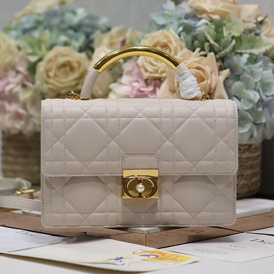 Medium Dior Ange Bag M4402 Light Beige