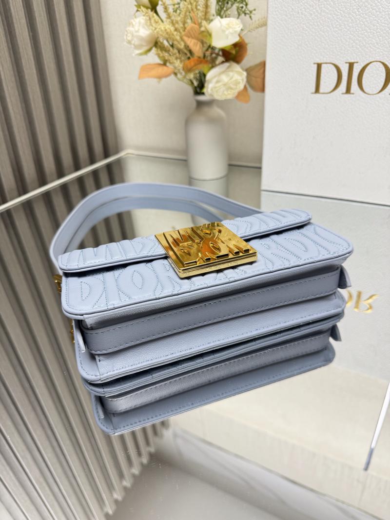 Miss Dior Flap Bag Black M2610 Blue