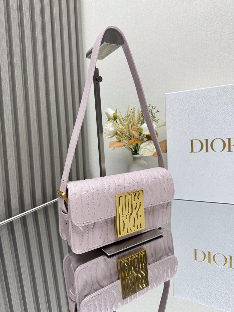 Miss Dior Flap Bag Black M2610 Pink