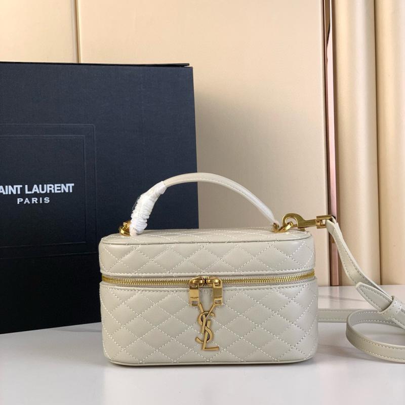 Saint Laurent Lambskin Gaby Vanity Bag 7667311 Cream