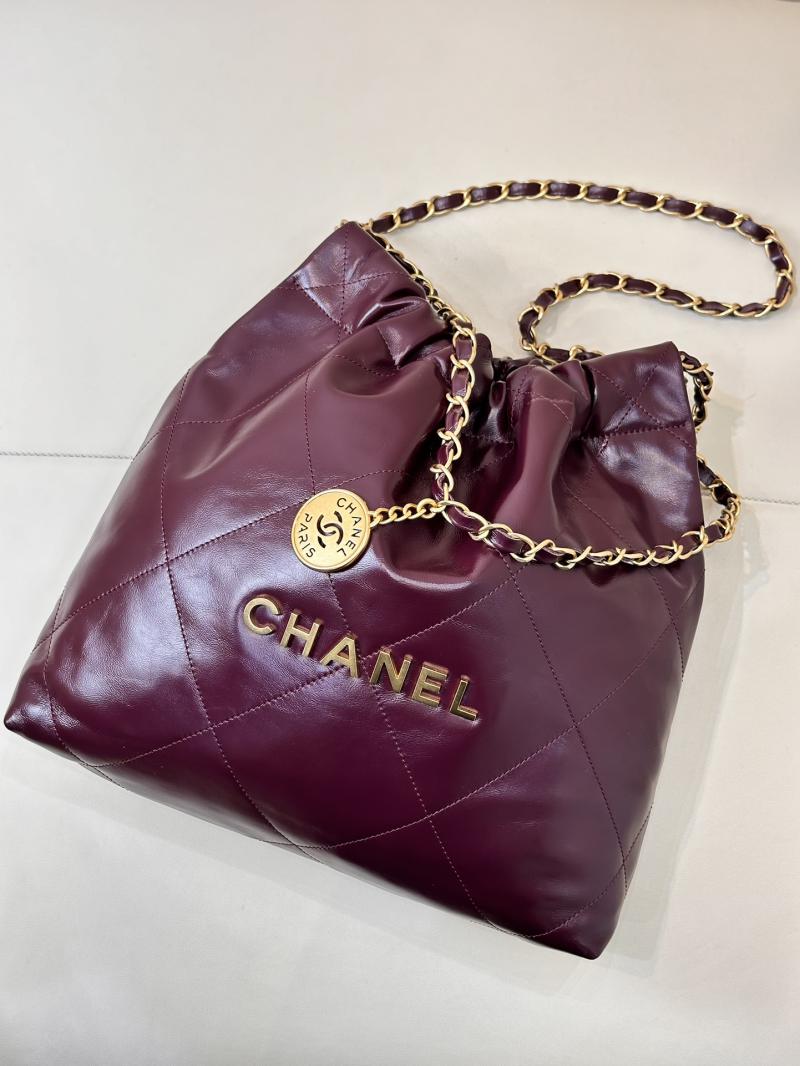 Small Chanel 22 Handbag AS3260 Burgundy