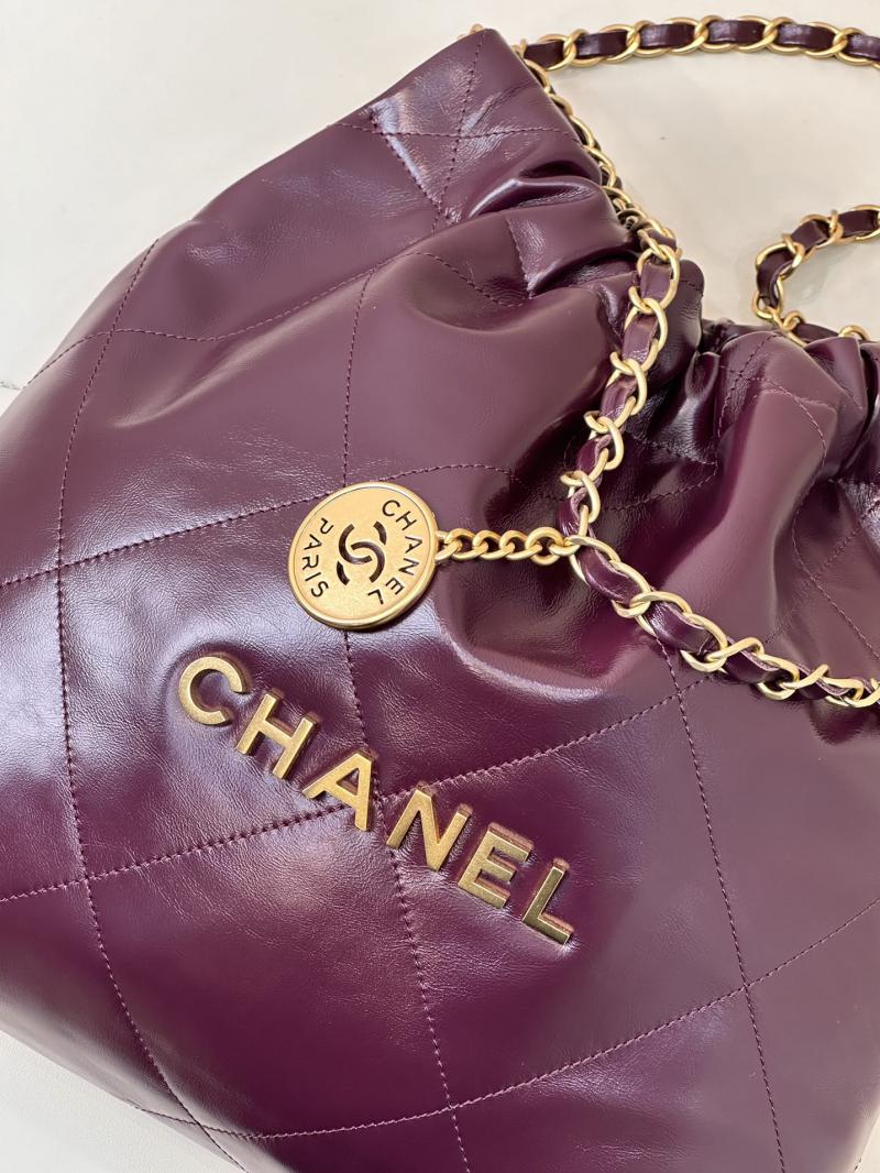 Small Chanel 22 Handbag AS3260 Burgundy