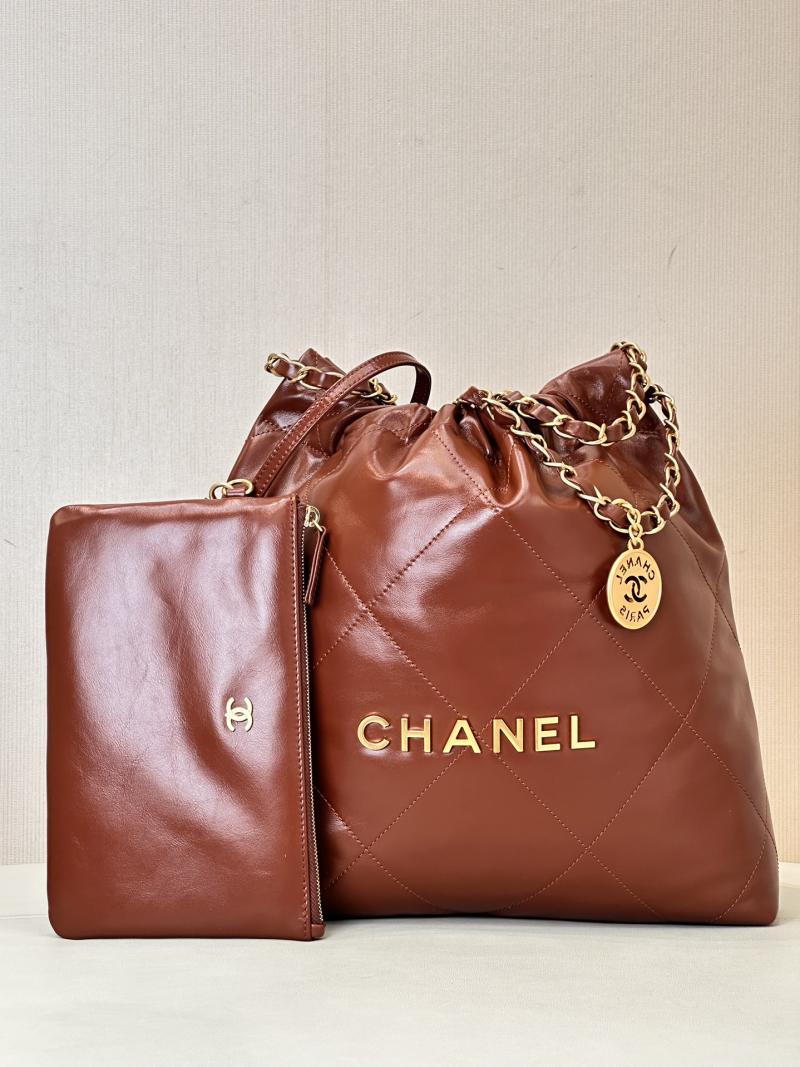 Small Chanel 22 Handbag AS3260 Tan