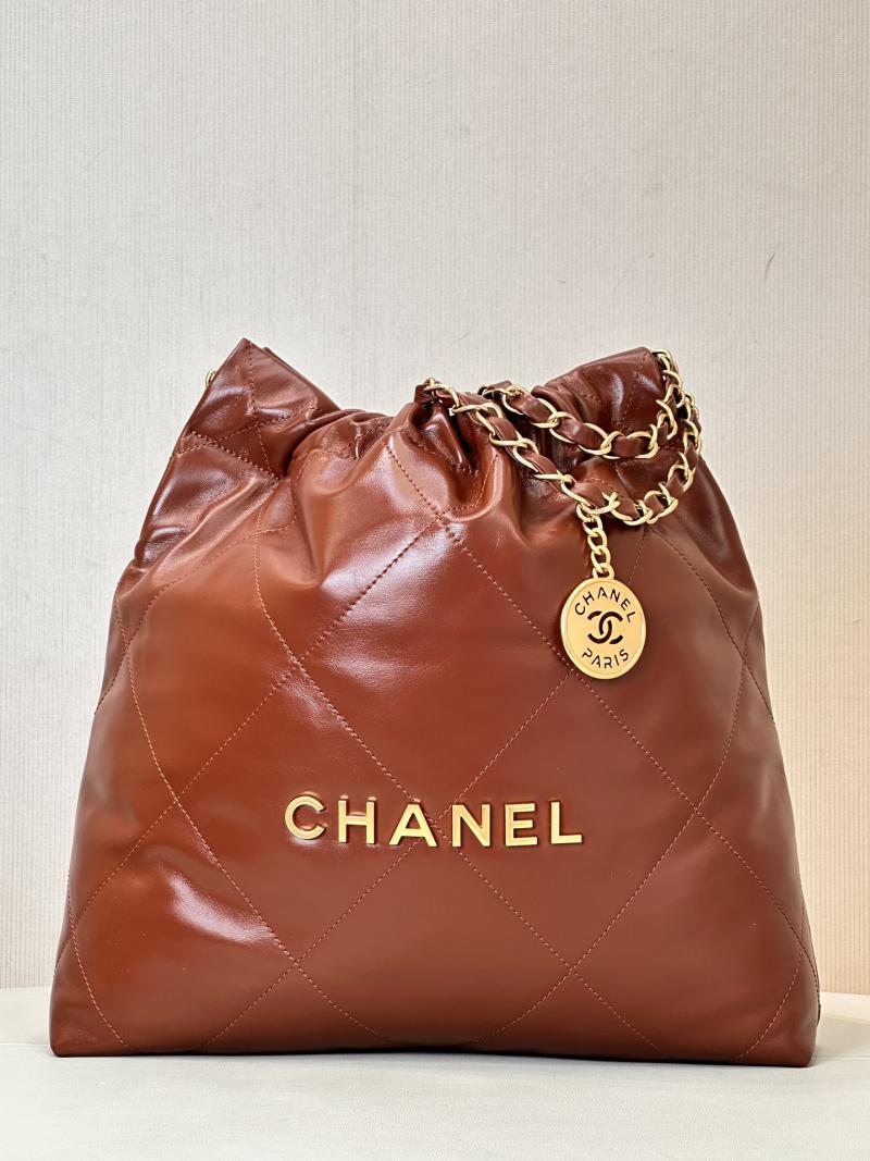 Small Chanel 22 Handbag AS3260 Tan