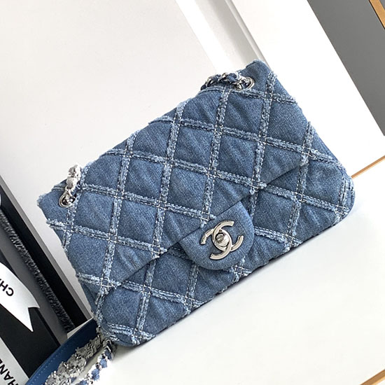 Small Chanel Denim Flap Bag AS1940