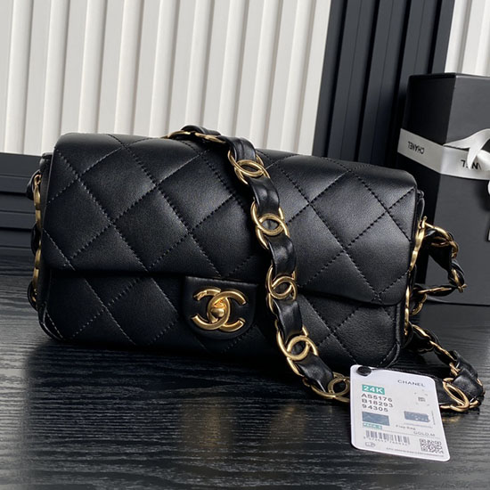 Small Chanel Lambskin Flap Bag AS5167 Black