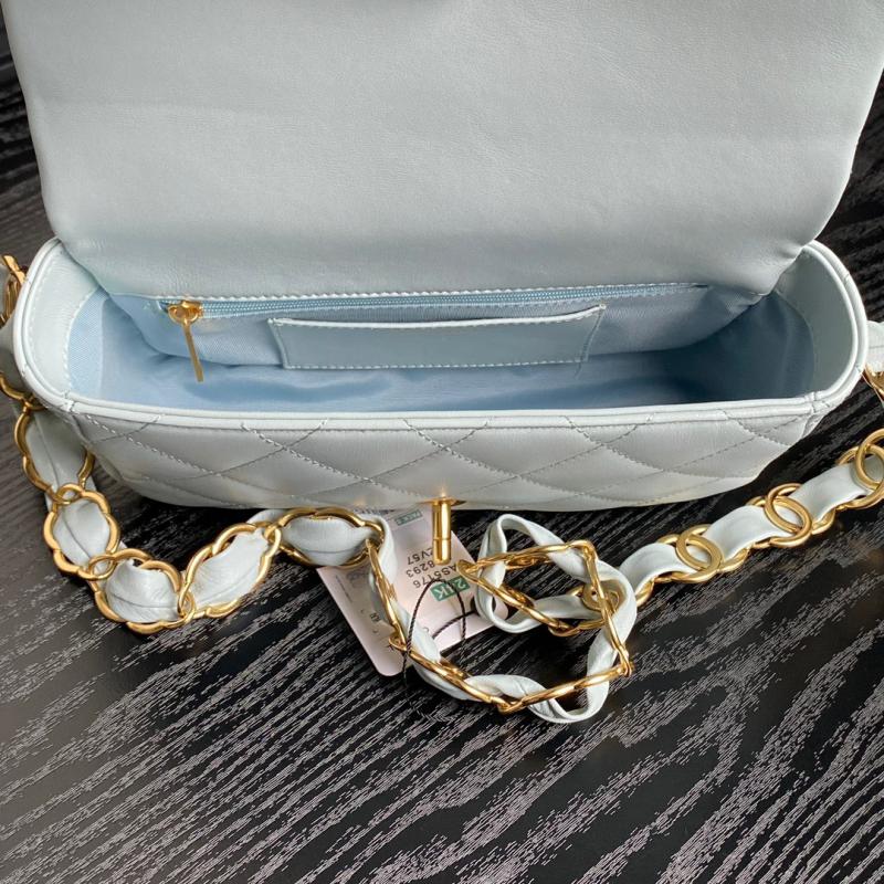 Small Chanel Lambskin Flap Bag AS5167 Light Blue