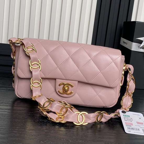 Small Chanel Lambskin Flap Bag AS5167 Pink