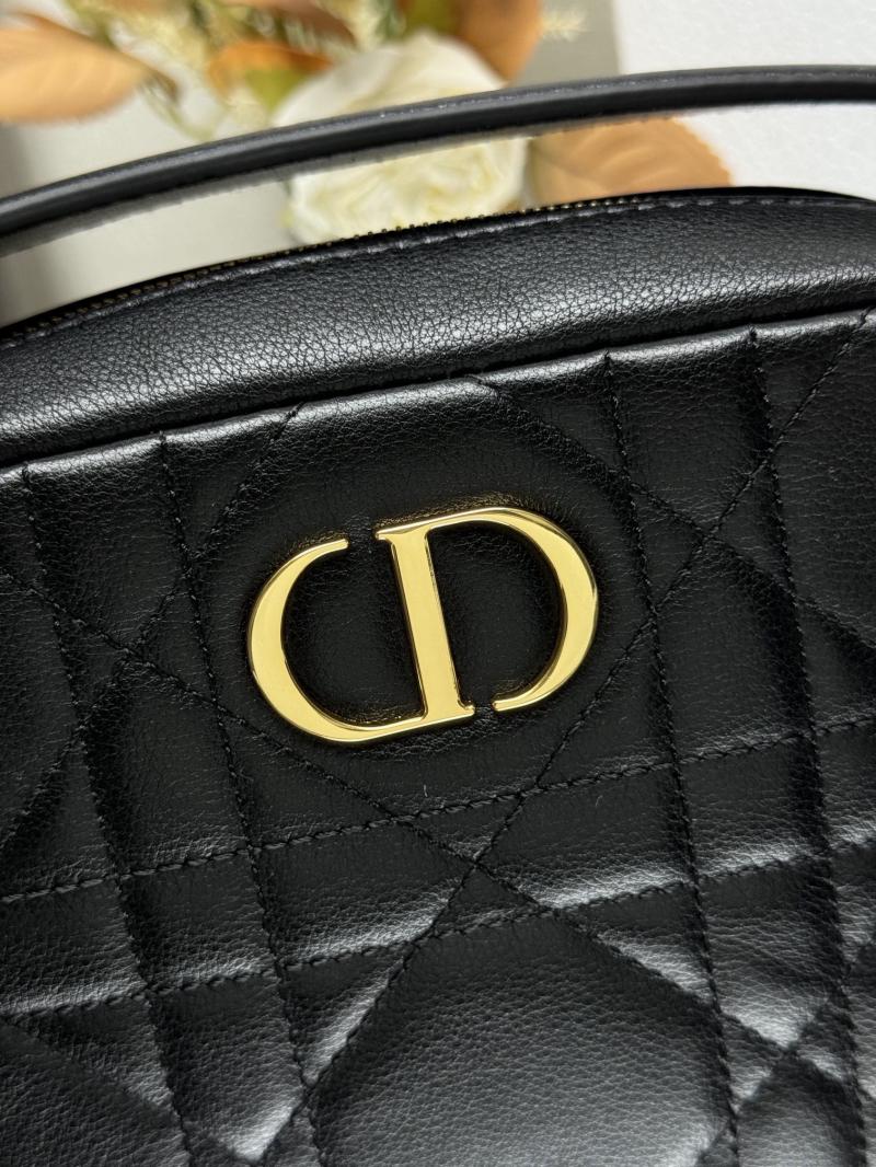 Small Dior Caro Top Handle Camera Bag M3352 Black