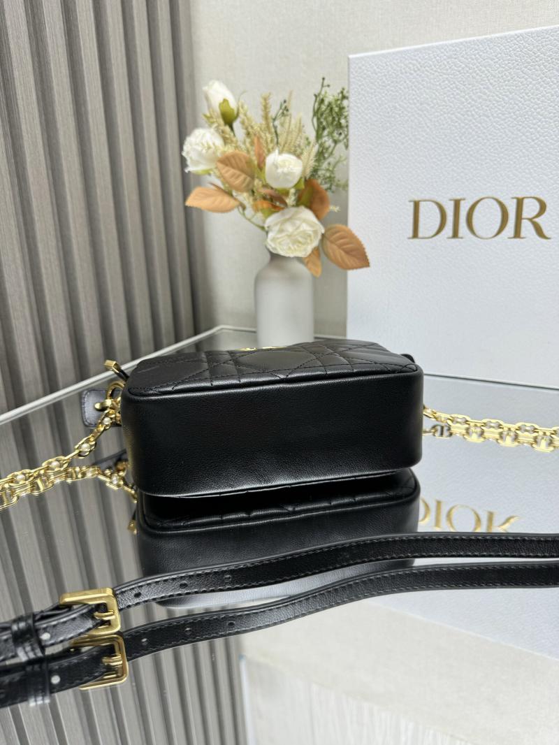 Small Dior Caro Top Handle Camera Bag M3352 Black