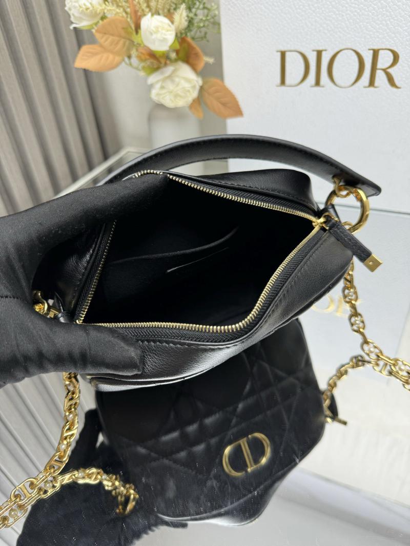 Small Dior Caro Top Handle Camera Bag M3352 Black