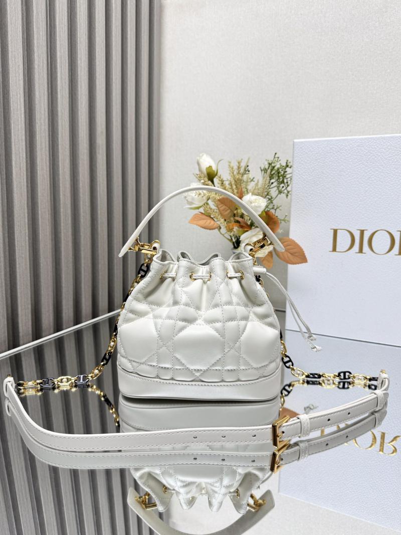 Small Dior Jolie Bucket Bag M2780 White