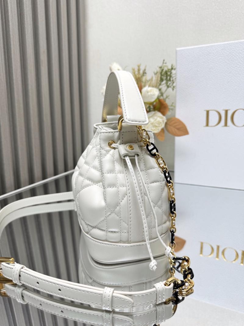 Small Dior Jolie Bucket Bag M2780 White