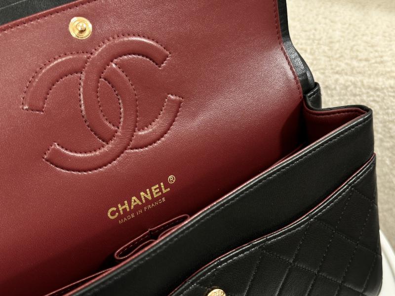 Vintage Chanel Lambskin Flap Bag Black A2220