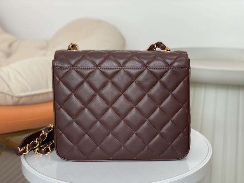 Vintage Chanel Lambskin Flap Bag Burgundy A2218