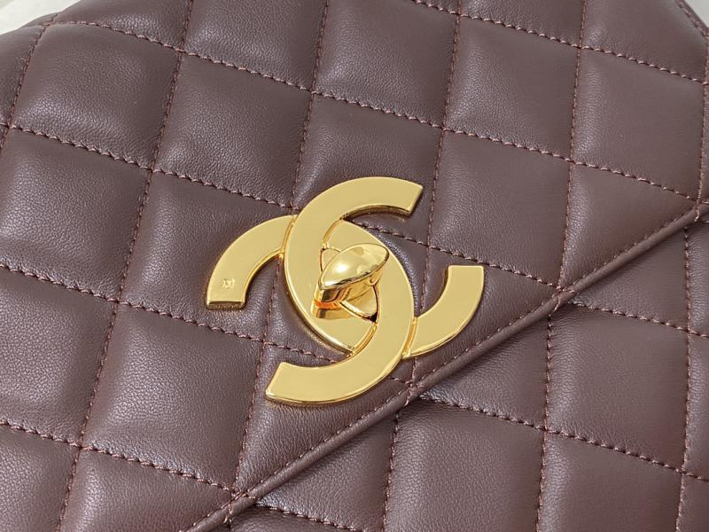 Vintage Chanel Lambskin Flap Bag Burgundy A2218