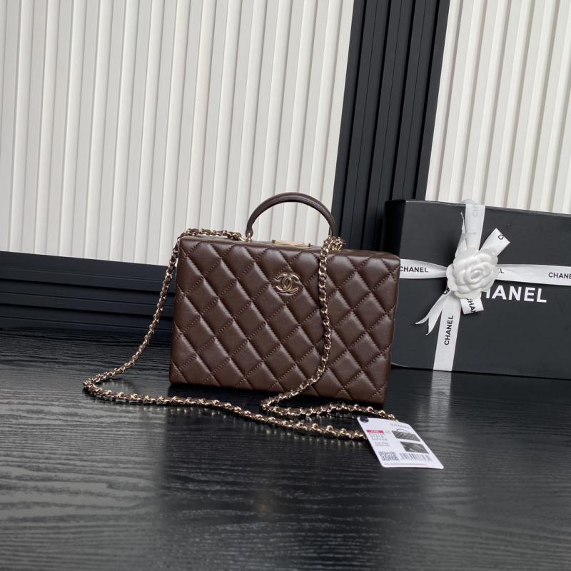 Chanel Lambskin Box Bag AS5168 Burgundy