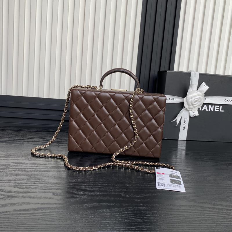 Chanel Lambskin Box Bag AS5168 Burgundy