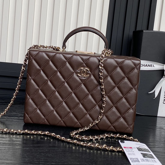 Chanel Lambskin Box Bag AS5168 Burgundy