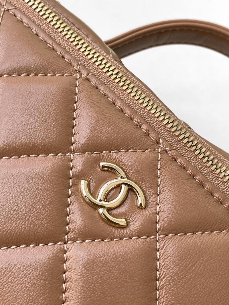 Chanel Lambskin Vanity Case AS5222 Camel