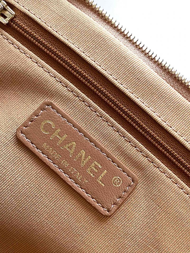 Chanel Lambskin Vanity Case AS5222 Camel