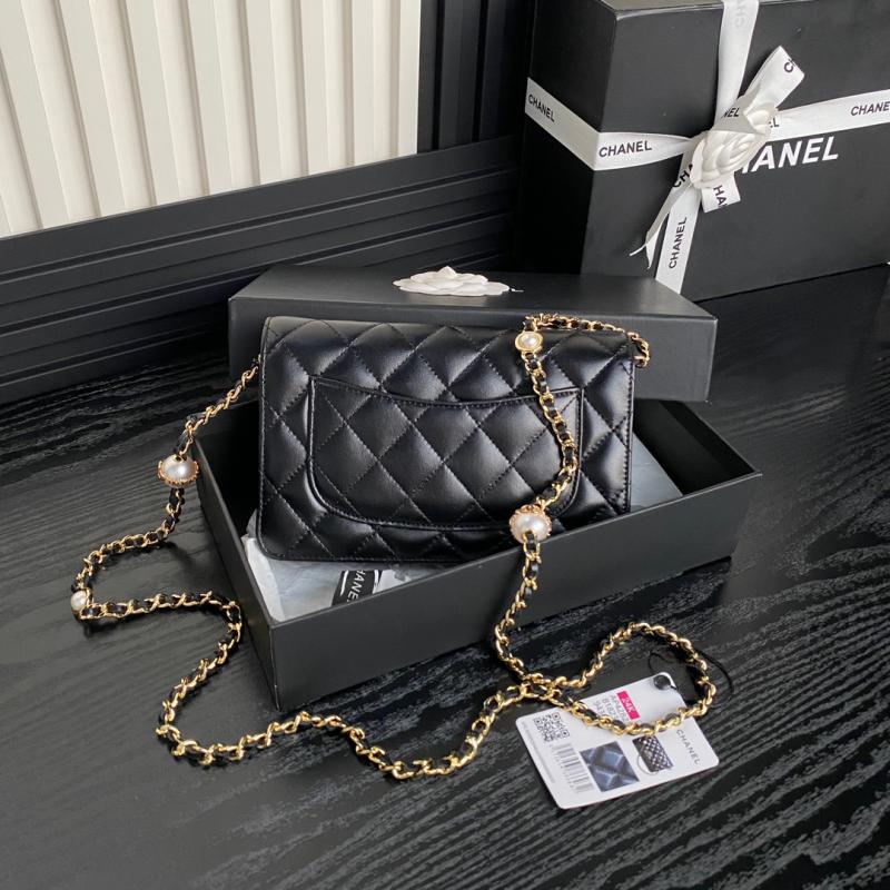 Chanel Lambskin WOC Chain Wallet AP4282 Black