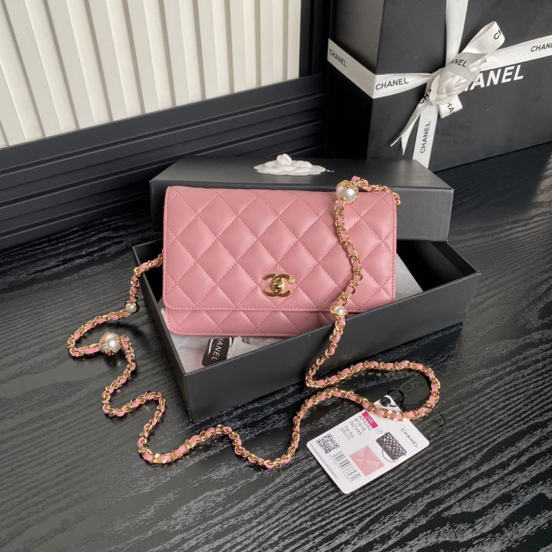 Chanel Lambskin WOC Chain Wallet AP4282 Pink