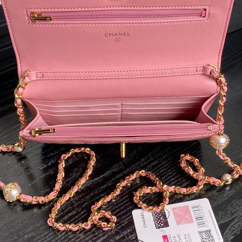 Chanel Lambskin WOC Chain Wallet AP4282 Pink