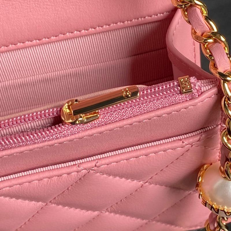 Chanel Lambskin WOC Chain Wallet AP4282 Pink