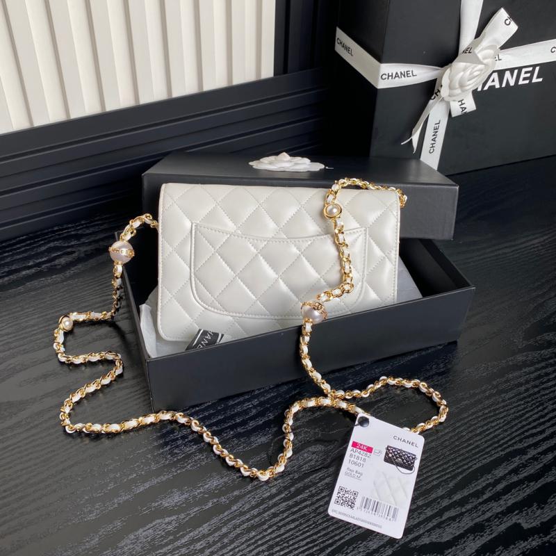 Chanel Lambskin WOC Chain Wallet AP4282 White