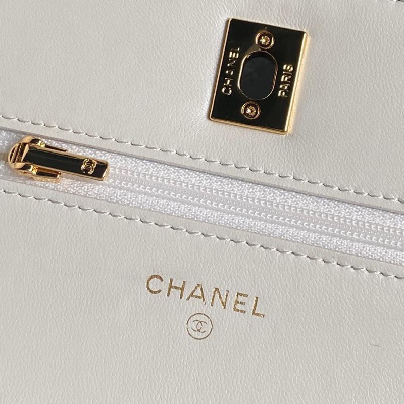 Chanel Lambskin WOC Chain Wallet AP4282 White