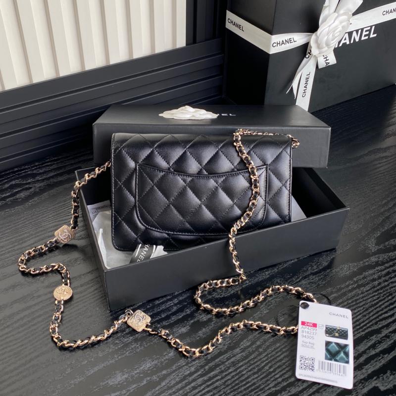 Chanel Lambskin WOC Chain Wallet AP4299 Black