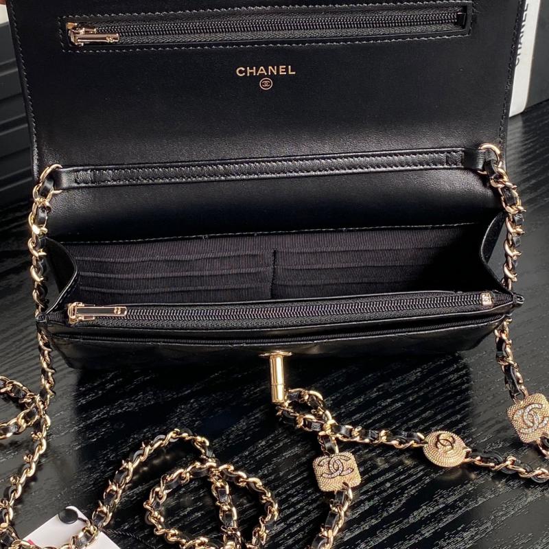 Chanel Lambskin WOC Chain Wallet AP4299 Black