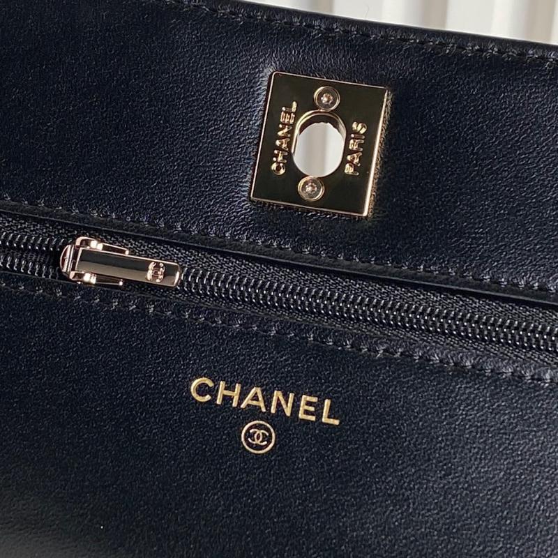 Chanel Lambskin WOC Chain Wallet AP4299 Black