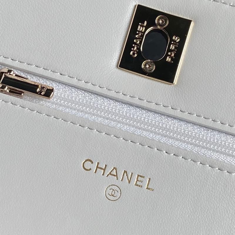 Chanel Lambskin WOC Chain Wallet AP4299 White