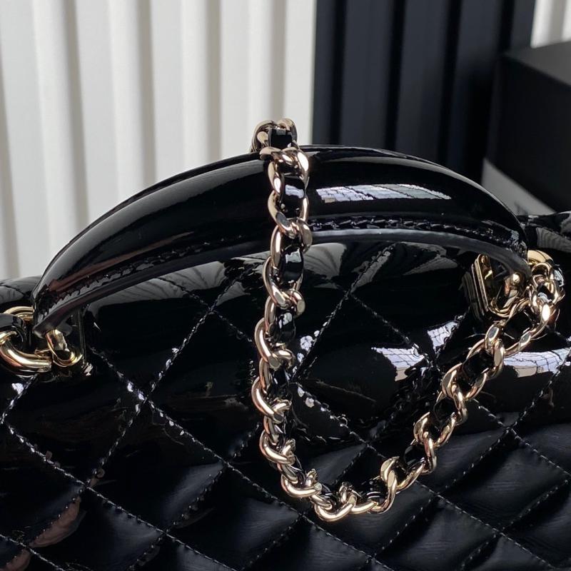 Chanel Patent Leather Mini Flap Bag AS2431 Black