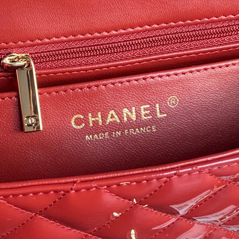 Chanel Patent Leather Mini Flap Bag AS2431 Red