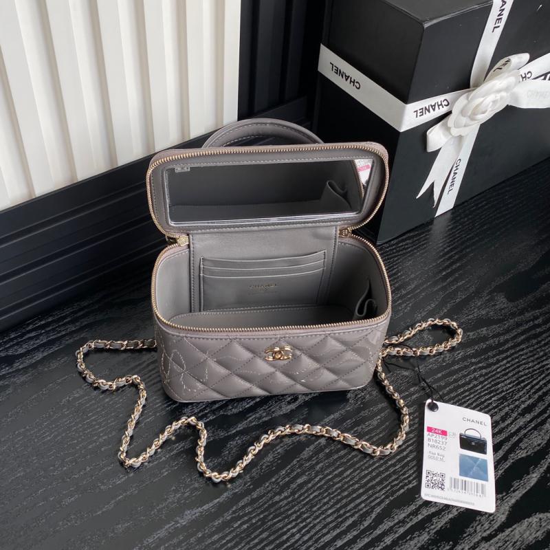 Chanel Patent Leather Vanity Case AP2199 Grey