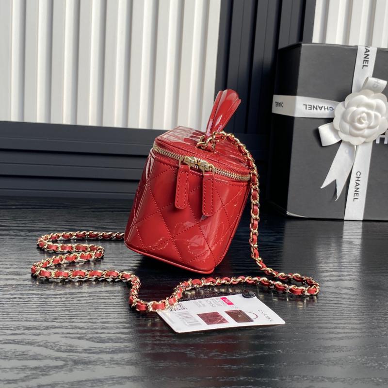 Chanel Patent Leather Vanity Case AP2199 Red