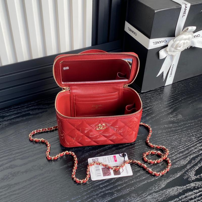 Chanel Patent Leather Vanity Case AP2199 Red