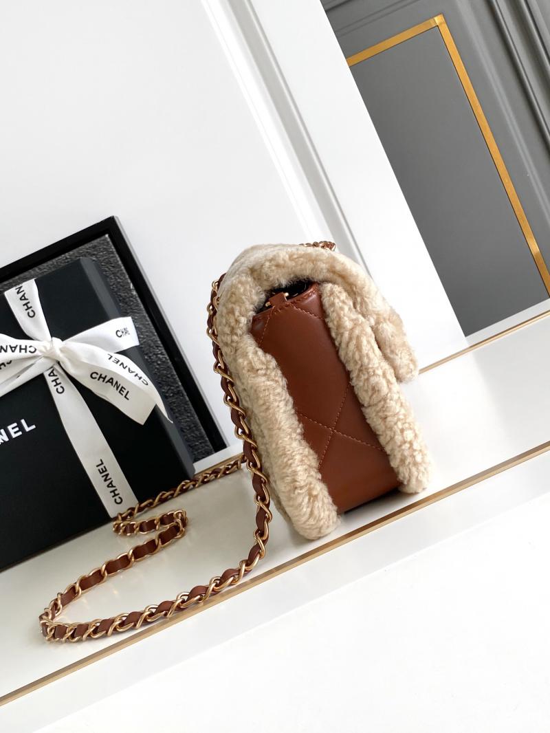 Chanel Shearling Lambskin Flap Bag AS5149 Beige