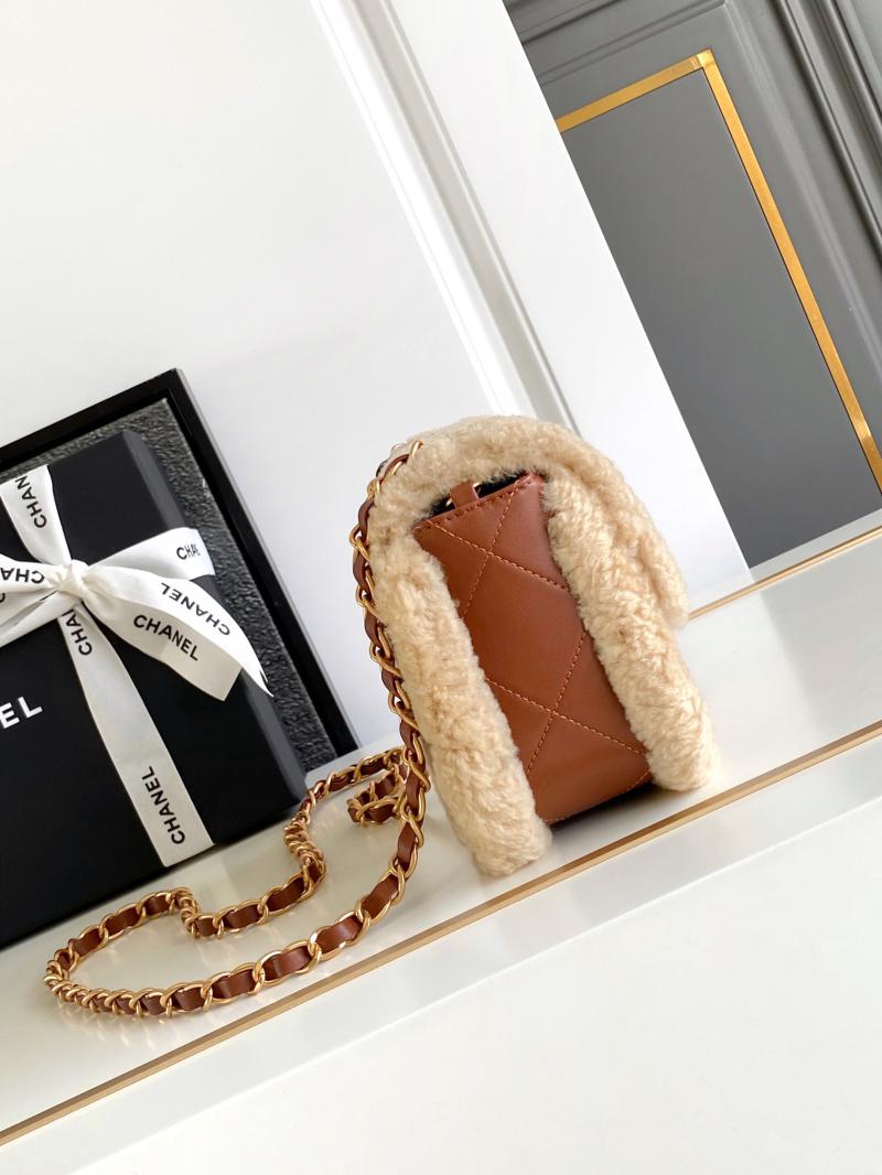 Chanel Shearling Lambskin Mini Flap Bag AS5148 Beige