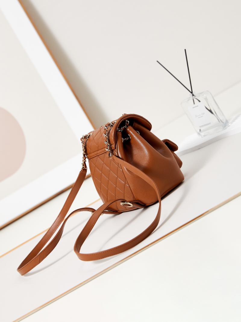 Chanel Small Duma Drawstring Backpack AS2908 Brown