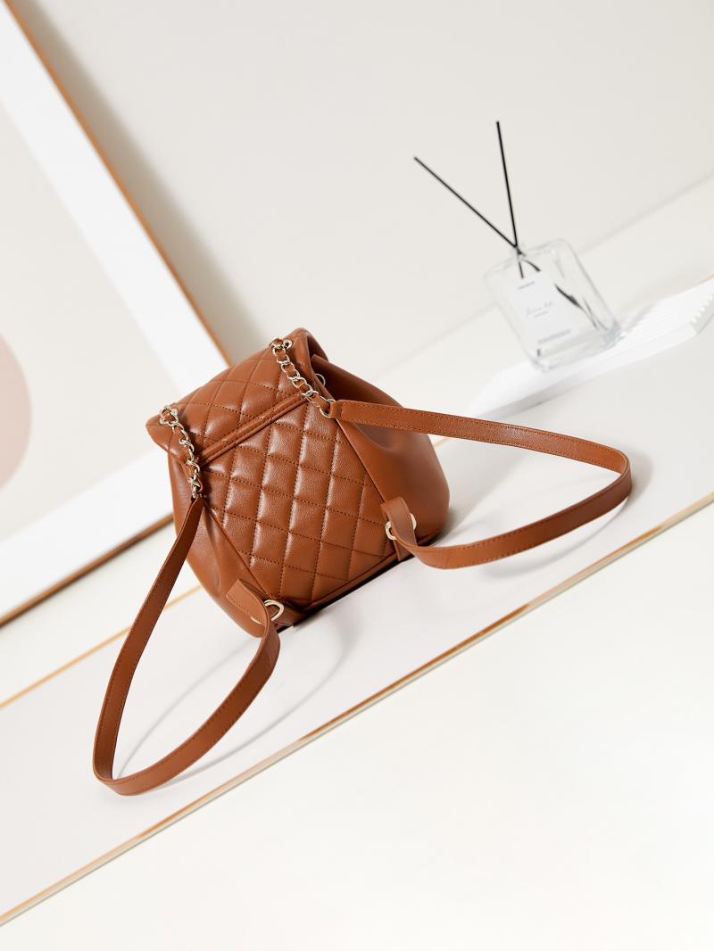 Chanel Small Duma Drawstring Backpack AS2908 Brown