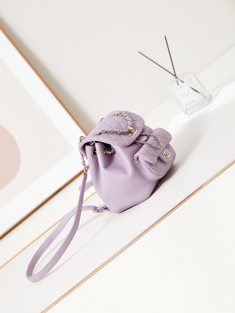 Chanel Small Duma Drawstring Backpack AS2908 Purple