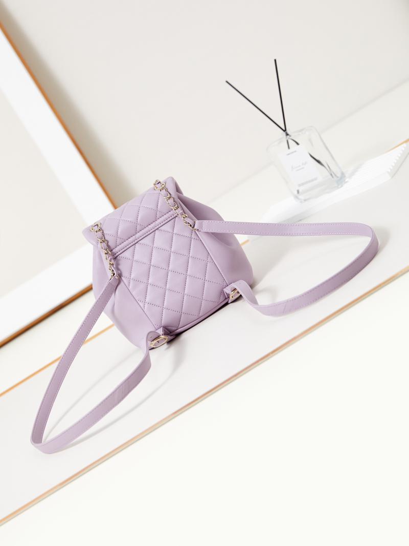 Chanel Small Duma Drawstring Backpack AS2908 Purple