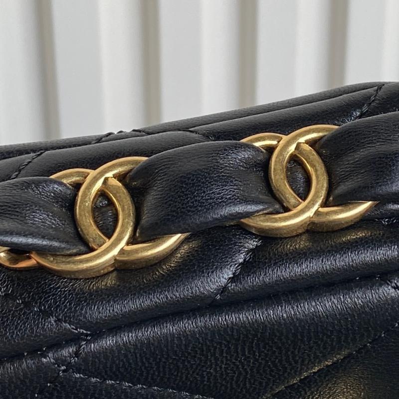 Mini Chanel Lambskin Flap Bag AS5175 Black