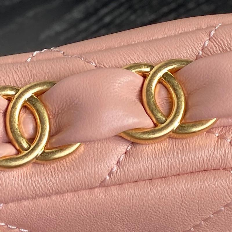 Mini Chanel Lambskin Flap Bag AS5175 Pink