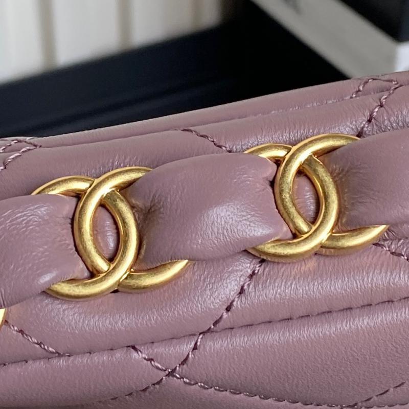 Mini Chanel Lambskin Flap Bag AS5175 Purple